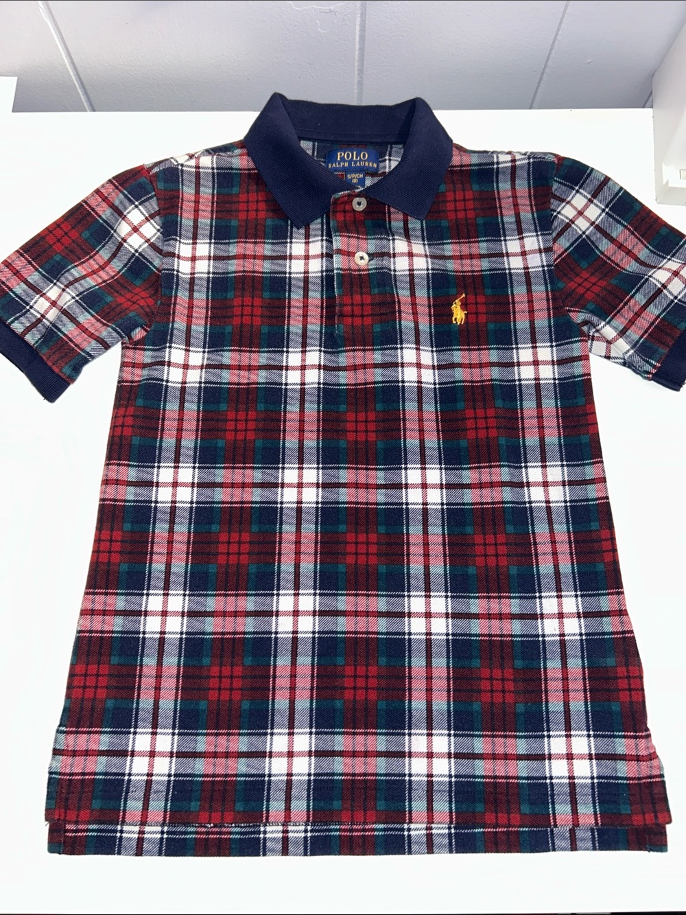 Polo Ralph Lauren Plaid Holiday Polo Dressy Shirt Size Small (8)